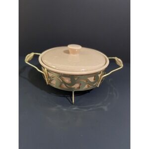 Bauer Pottery Contempo Desert Beige 2 Qt Casserole W/rack! MINT